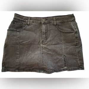 Luvamia Black Denim Skort Skirt NWT